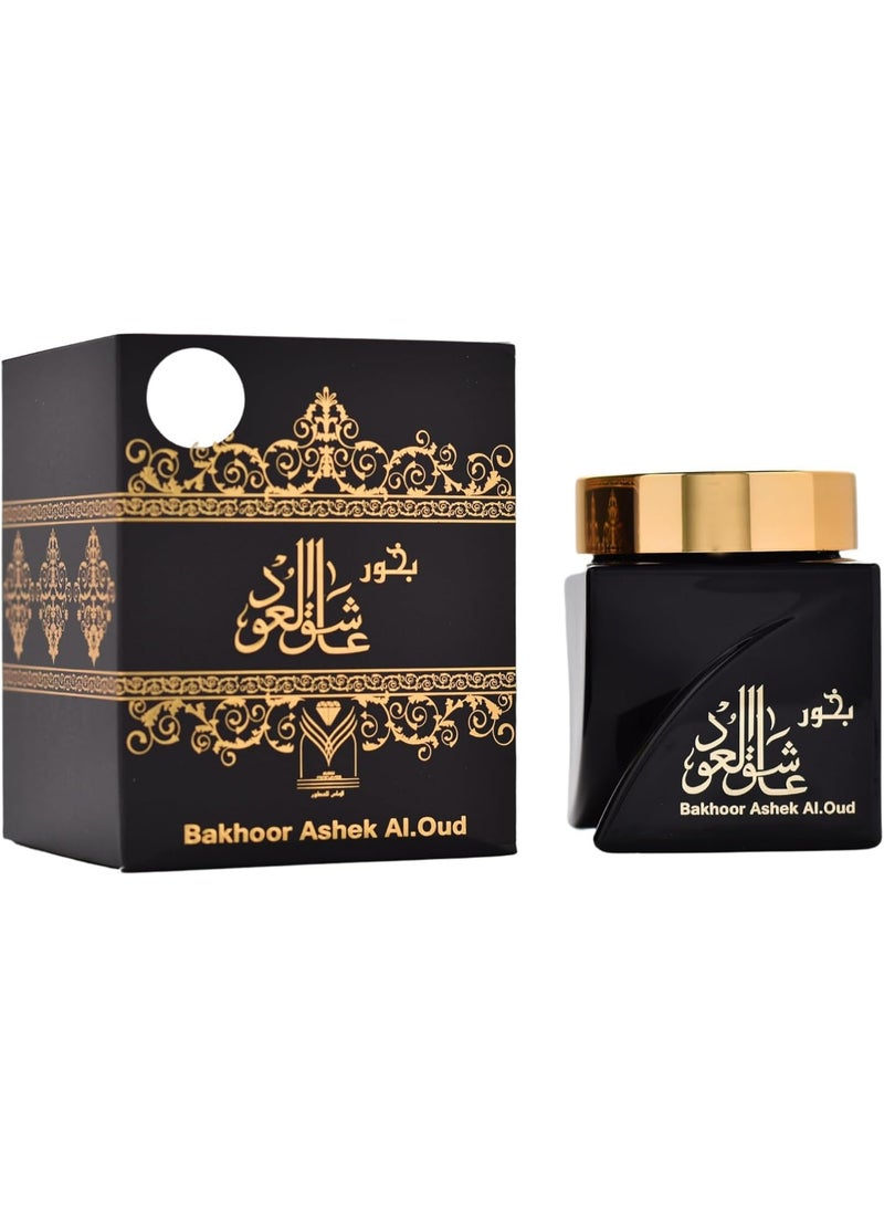Al Maas Bkhoor Ashek Al Oud Black 30grams - Image 1
